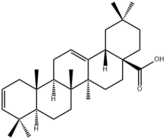 Oleana-2,12-dien-28-oic acid Struktur