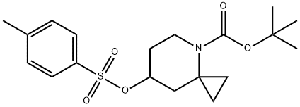 4-Azaspiro[2.5]octane-4-carboxylic acid, 7-[[(4-methylphenyl)sulfonyl]oxy]-, 1,1-dimethylethyl ester Struktur