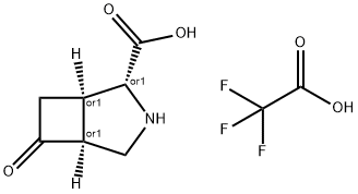 3-Azabicyclo[3.2.0]heptane-2-carboxylic acid, 6-oxo-, (1R,2R,5S)-rel-, 2,2,2-trifluoroacetate (1:1) Struktur