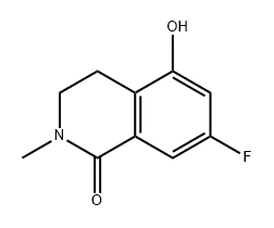 1(2H)-Isoquinolinone, 7-fluoro-3,4-dihydro-5-hydroxy-2-methyl- Struktur