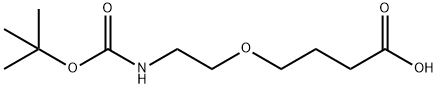 Butanoic acid, 4-[2-[[(1,1-dimethylethoxy)carbonyl]amino]ethoxy]- Struktur