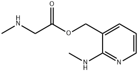 Glycine, N-methyl-, [2-(methylamino)-3-pyridinyl]methyl ester Struktur