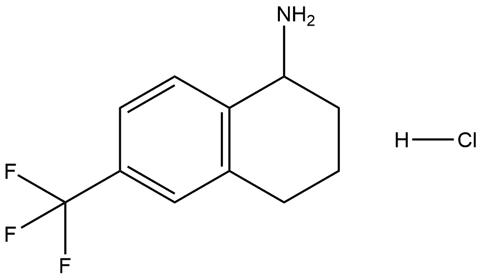 6-(Trifluoromethyl)-1,2,3,4-tetrahydronaphthalen-1-amine? hydrochloride Struktur