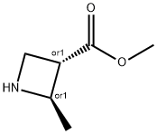 3-Azetidinecarboxylic acid, 2-methyl-, methyl ester, (2R,3S)-rel- Struktur