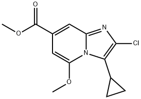 Imidazo[1,2-a]pyridine-7-carboxylic acid, 2-chloro-3-cyclopropyl-5-methoxy-, methyl ester Struktur