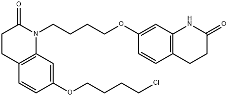 7-(4-Chlorobutoxy)-3,4-dihydro-1-[4-[(1,2,3,4-tetrahydro-2-oxo-7-quinolinyl)oxy]butyl]-2(1H)-quinolinone Struktur