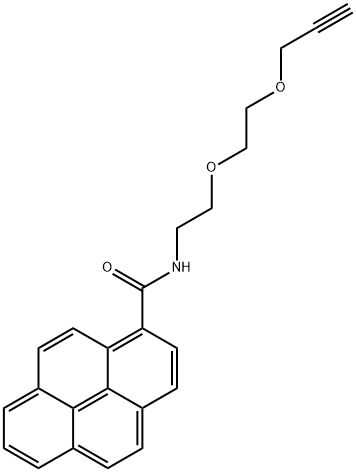 1-Pyrenecarboxamide, N-[2-[2-(2-propyn-1-yloxy)ethoxy]ethyl]- Struktur