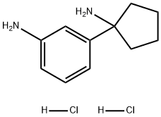 Benzenamine, 3-(1-aminocyclopentyl)-, hydrochloride (1:2) Struktur