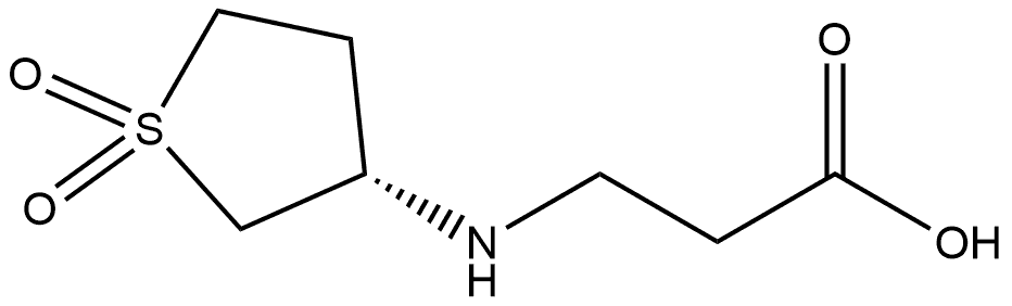 β-Alanine, N-[(3S)-tetrahydro-1,1-dioxido-3-thienyl]- Struktur