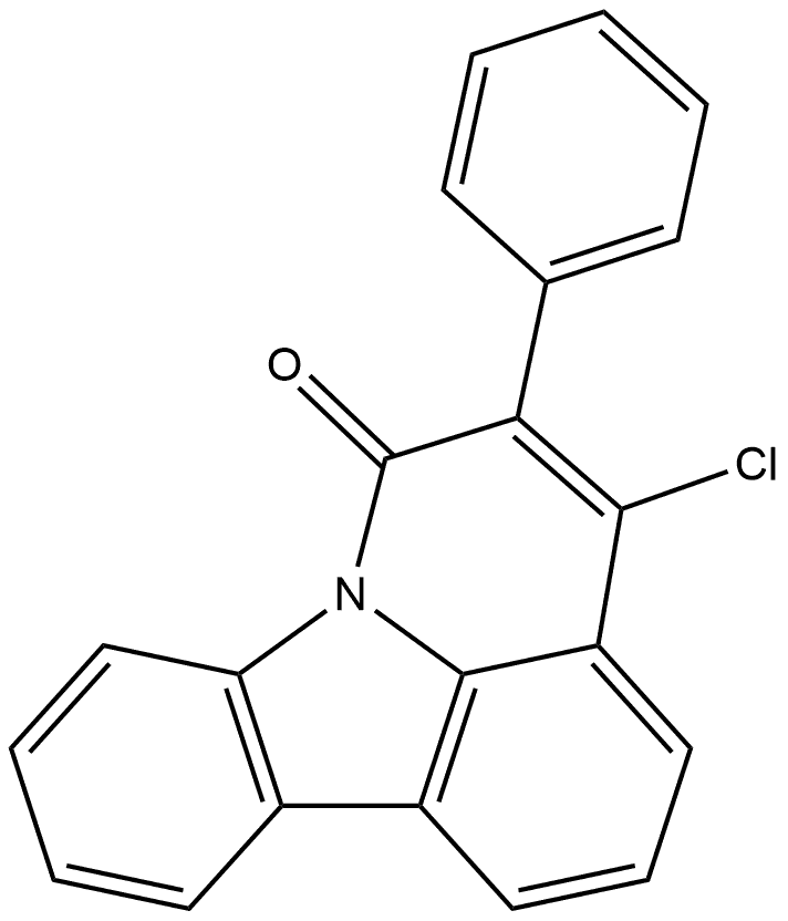 4-Chloro-5-phenyl-6H-pyrido[3,2,1-jk]carbazol-6-one Struktur