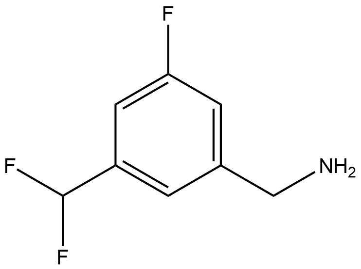 3-(Difluoromethyl)-5-fluorobenzenemethanamine Struktur