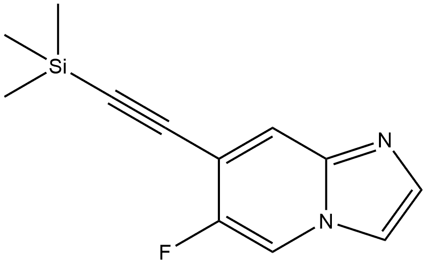 6-Fluoro-7-[2-(trimethylsilyl)ethynyl]imidazo[1,2-a]pyridine Struktur