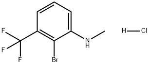 Benzenamine, 2-bromo-N-methyl-3-(trifluoromethyl)-, hydrochloride (1:1) Struktur