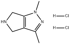 Pyrrolo[3,4-c]pyrazole, 1,4,5,6-tetrahydro-1,3-dimethyl-, hydrochloride (1:2) Struktur