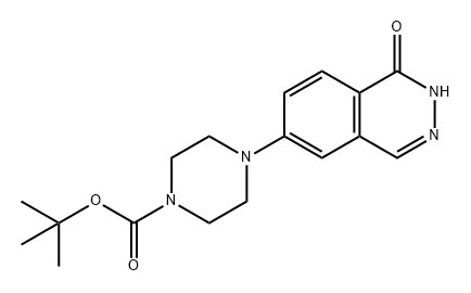 1-Piperazinecarboxylic acid, 4-(1,2-dihydro-1-oxo-6-phthalazinyl)-, 1,1-dimethylethyl ester Struktur