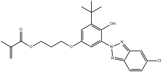 2-Propenoic acid, 2-methyl-, 3-[3-(5-chloro-2H-benzotriazol-2-yl)-5-(1,1-dimethylethyl)-4-hydroxyphen Struktur