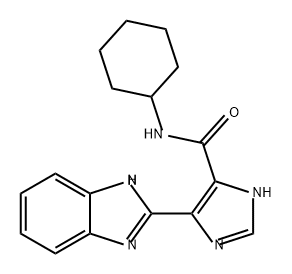 1H-Imidazole-5-carboxamide, 4-(1H-benzimidazol-2-yl)-N-cyclohexyl- Struktur