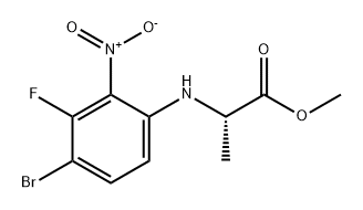 Alanine, N-(4-bromo-3-fluoro-2-nitrophenyl)-, methyl ester Struktur