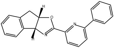 8H-Indeno[1,2-d]oxazole, 3a,8a-dihydro-2-(6-phenyl-2-pyridinyl)-, (3aR,8aS)- Struktur