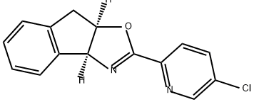 8H-Indeno[1,2-d]oxazole, 2-(5-chloro-2-pyridinyl)-3a,8a-dihydro-, (3aS,8aR)- Struktur