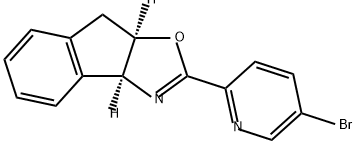 8H-Indeno[1,2-d]oxazole, 2-(5-bromo-2-pyridinyl)-3a,8a-dihydro-, (3aS,8aR)- Struktur