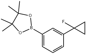 1,3,2-Dioxaborolane, 2-[3-(1-fluorocyclopropyl)phenyl]-4,4,5,5-tetramethyl- Struktur