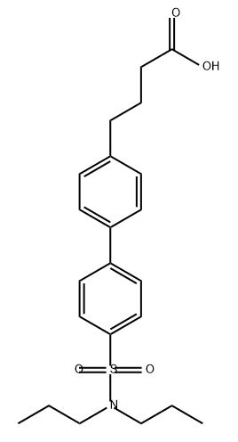 [1,1'-Biphenyl]-4-butanoic acid, 4'-[(dipropylamino)sulfonyl]- Struktur