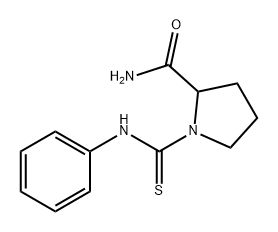 2-Pyrrolidinecarboxamide, 1-[(phenylamino)thioxomethyl]- Struktur