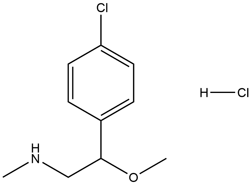 Benzeneethanamine, 4-chloro-β-methoxy-N-methyl-, hydrochloride (1:1) Struktur