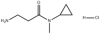 Propanamide, 3-amino-N-cyclopropyl-N-methyl-, hydrochloride (1:1) Struktur