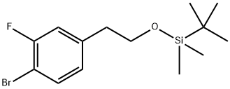 Benzene, 1-bromo-4-[2-[[(1,1-dimethylethyl)dimethylsilyl]oxy]ethyl]-2-fluoro- Struktur