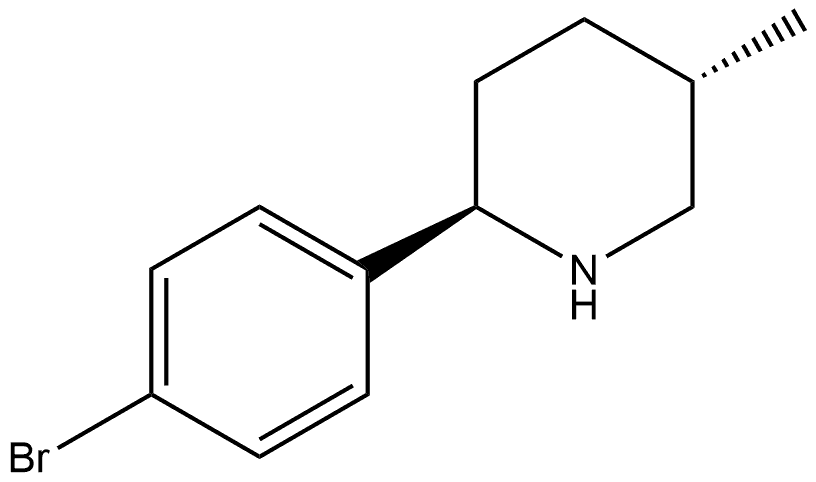 (2R,5S)-2-(4-bromophenyl)-5-methylpiperidine Struktur