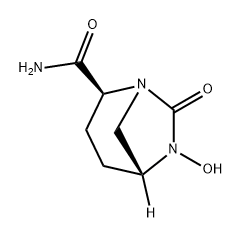 1,6-Diazabicyclo[3.2.1]octane-2-carboxamide, 6-hydroxy-7-oxo-, (2S,5R)- Struktur