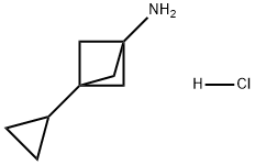 Bicyclo[1.1.1]pentan-1-amine, 3-cyclopropyl-, hydrochloride (1:1) Struktur