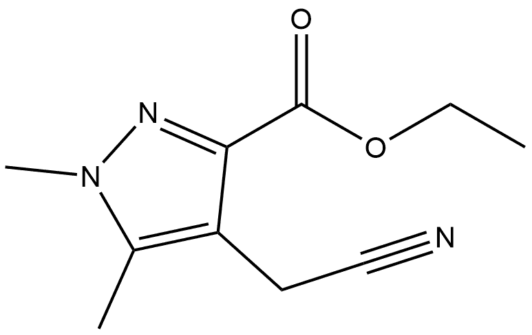 Ethyl 4-(cyanomethyl)-1,5-dimethyl-1H-pyrazole-3-carboxylate Struktur