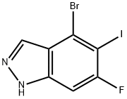 1H-Indazole, 4-bromo-6-fluoro-5-iodo- Struktur