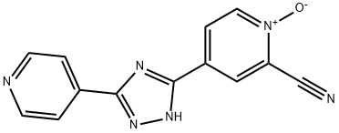 2-Pyridinecarbonitrile, 4-[3-(4-pyridinyl)-1H-1,2,4-triazol-5-yl]-, 1-oxide Struktur