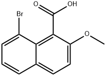 1-Naphthalenecarboxylic acid, 8-bromo-2-methoxy- Struktur