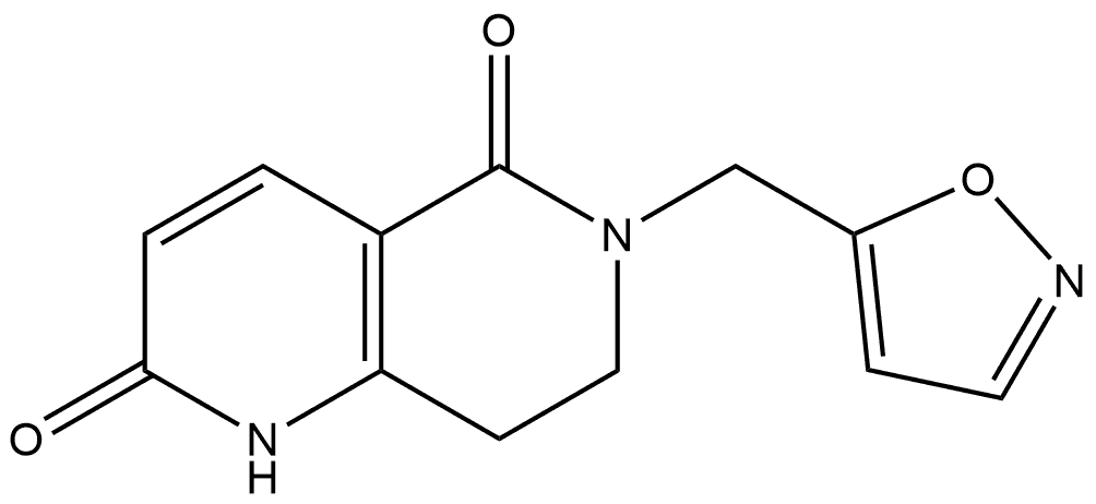 7,8-Dihydro-6-(5-isoxazolylmethyl)-1,6-naphthyridine-2,5(1H,6H)-dione Struktur