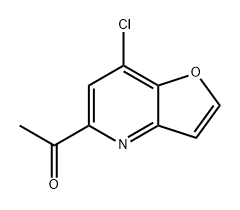 Ethanone, 1-(7-chlorofuro[3,2-b]pyridin-5-yl)- Struktur