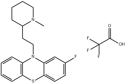 10H-Phenothiazine, 2-fluoro-10-[2-(1-methyl-2-piperidinyl)ethyl]-, 2,2,2-trifluoroacetate (1:1) Struktur