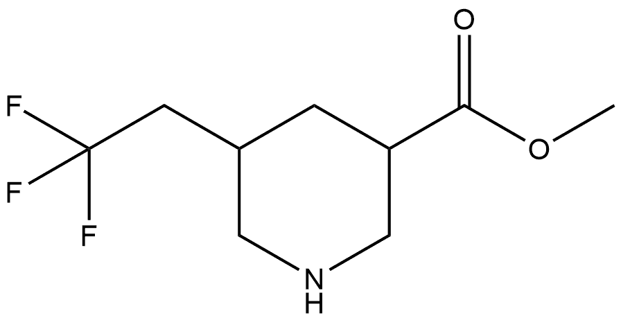 Methyl 5-(2,2,2-trifluoroethyl)-3-piperidinecarboxylate Struktur