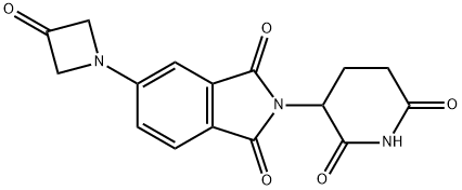 2-(2,6-Dioxo-3-piperidinyl)-5-(3-oxo-1-azetidinyl)-1H-isoindole-1,3(2H)-dione Struktur