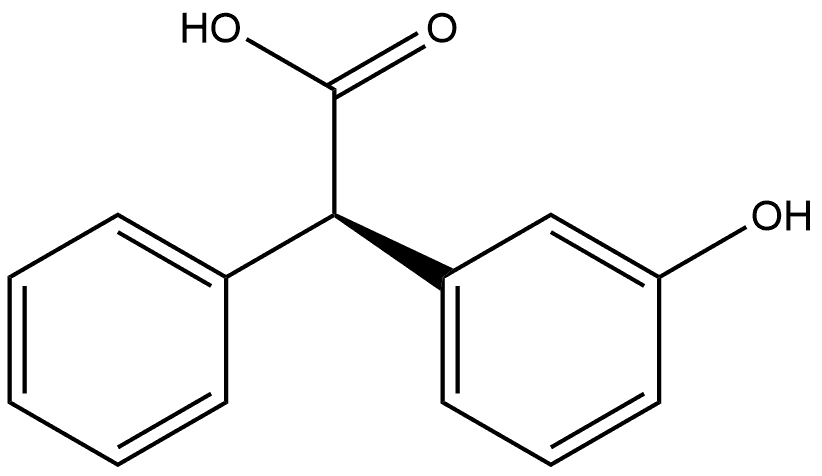 (R)-2-(3-hydroxyphenyl)-2-phenylacetic acid Struktur