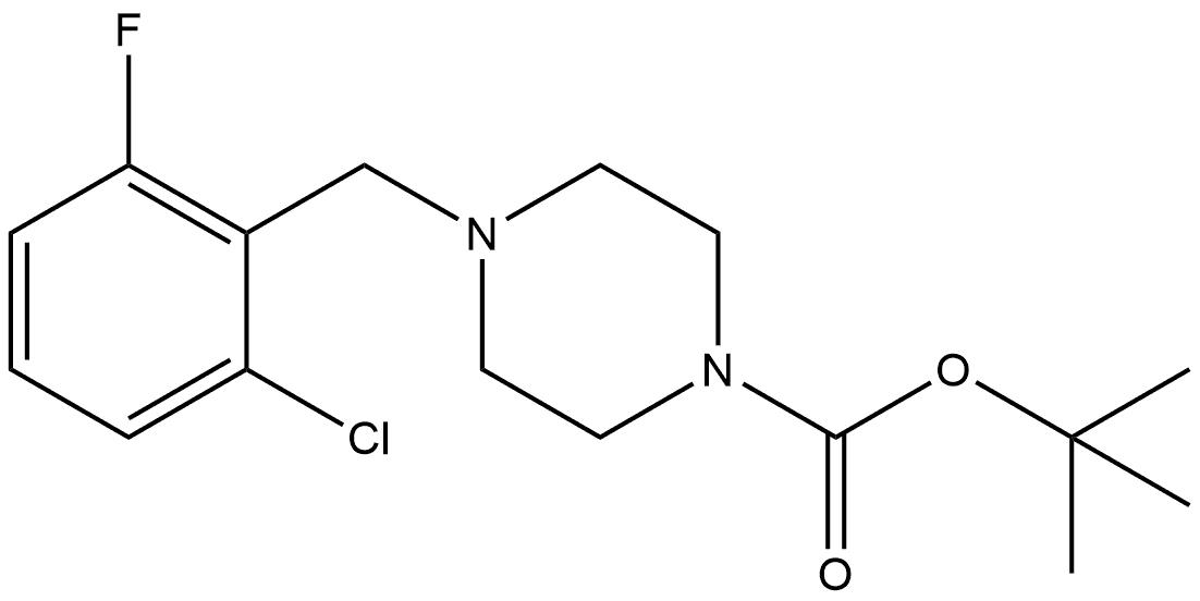 1,1-Dimethylethyl 4-[(2-chloro-6-fluorophenyl)methyl]-1-piperazinecarboxylate Struktur