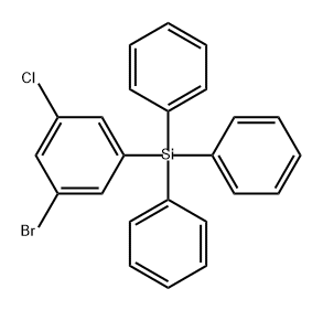 Benzene, 1-bromo-3-chloro-5-(triphenylsilyl)- Struktur