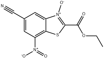 2-Benzothiazolecarboxylic acid, 5-cyano-7-nitro-, ethyl ester, 3-oxide