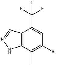 1H-Indazole, 6-bromo-7-methyl-4-(trifluoromethyl)- Struktur