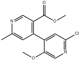 [4,4'-Bipyridine]-3-carboxylic acid, 2'-chloro-5'-methoxy-6-methyl-, methyl ester Struktur