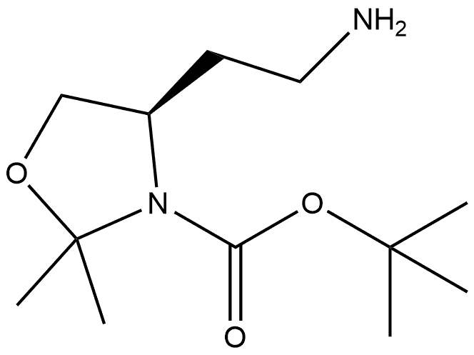 1,1-Dimethylethyl (4R)-4-(2-aminoethyl)-2,2-dimethyl-3-oxazolidinecarboxylate Struktur